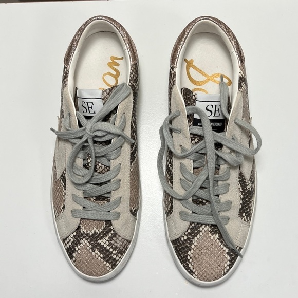Sam Edelman Shoes - Sam Edelman Animal Print Leather Sneakers in Size 7.5